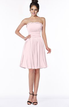 ColsBM Aubree Petal Pink Princess A-line Sleeveless Knee Length Pleated Bridesmaid Dresses