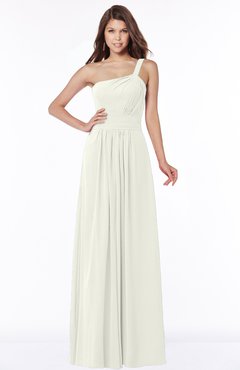ColsBM Laverne Ivory Modest A-line Half Backless Chiffon Floor Length Ruching Bridesmaid Dresses