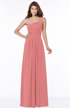 ColsBM Laverne Lantana Modest A-line Half Backless Chiffon Floor Length Ruching Bridesmaid Dresses