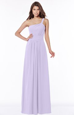 ColsBM Laverne Light Purple Modest A-line Half Backless Chiffon Floor Length Ruching Bridesmaid Dresses