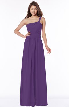 ColsBM Laverne Pansy Modest A-line Half Backless Chiffon Floor Length Ruching Bridesmaid Dresses