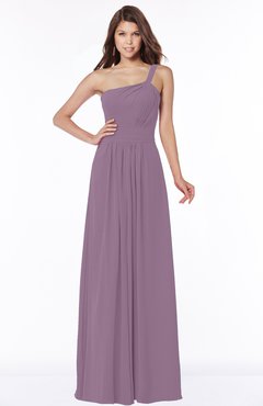 ColsBM Laverne Valerian Modest A-line Half Backless Chiffon Floor Length Ruching Bridesmaid Dresses
