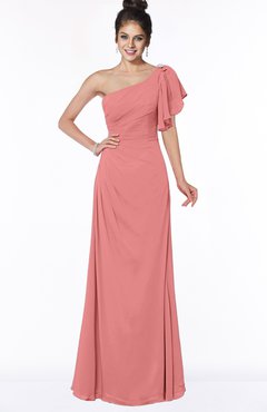 ColsBM Naomi Lantana Glamorous A-line Short Sleeve Half Backless Chiffon Floor Length Bridesmaid Dresses