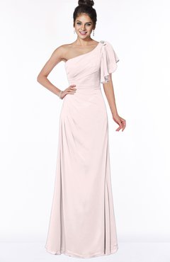 ColsBM Naomi Light Pink Glamorous A-line Short Sleeve Half Backless Chiffon Floor Length Bridesmaid Dresses