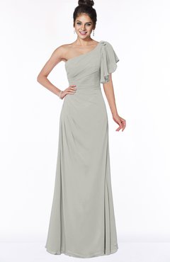 ColsBM Naomi Platinum Glamorous A-line Short Sleeve Half Backless Chiffon Floor Length Bridesmaid Dresses