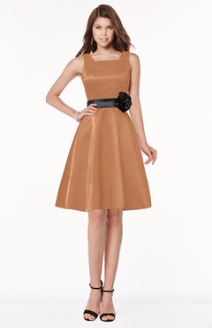 ColsBM Charli Amber Elegant A-line Wide Square Zip up Sash Bridesmaid Dresses