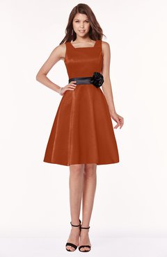ColsBM Charli Rust Elegant A-line Wide Square Zip up Sash Bridesmaid Dresses