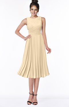 ColsBM Aileen Apricot Gelato Gorgeous A-line Sleeveless Chiffon Pick up Bridesmaid Dresses