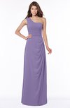 ColsBM Fran Chalk Violet Modest A-line One Shoulder Zip up Chiffon Bridesmaid Dresses