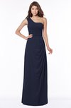 ColsBM Fran Dark Sapphire Modest A-line One Shoulder Zip up Chiffon Bridesmaid Dresses