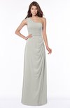 ColsBM Fran Platinum Modest A-line One Shoulder Zip up Chiffon Bridesmaid Dresses