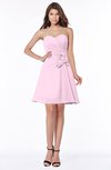 ColsBM Lindsay Baby Pink Glamorous A-line Sweetheart Sleeveless Chiffon Flower Bridesmaid Dresses