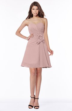 ColsBM Lindsay Blush Pink Glamorous A-line Sweetheart Sleeveless Chiffon Flower Bridesmaid Dresses