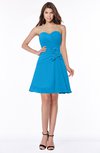 ColsBM Lindsay Cornflower Blue Glamorous A-line Sweetheart Sleeveless Chiffon Flower Bridesmaid Dresses