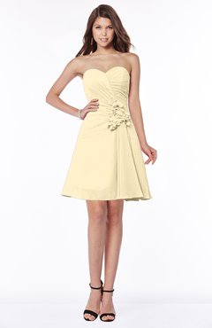 ColsBM Lindsay Cornhusk Glamorous A-line Sweetheart Sleeveless Chiffon Flower Bridesmaid Dresses