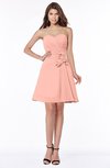 ColsBM Lindsay Peach Glamorous A-line Sweetheart Sleeveless Chiffon Flower Bridesmaid Dresses