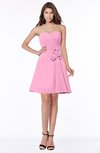 ColsBM Lindsay Pink Glamorous A-line Sweetheart Sleeveless Chiffon Flower Bridesmaid Dresses