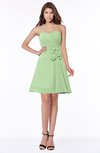 ColsBM Lindsay Sage Green Glamorous A-line Sweetheart Sleeveless Chiffon Flower Bridesmaid Dresses