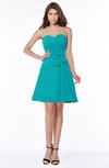 ColsBM Lindsay Teal Glamorous A-line Sweetheart Sleeveless Chiffon Flower Bridesmaid Dresses