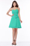 ColsBM Lindsay Viridian Green Glamorous A-line Sweetheart Sleeveless Chiffon Flower Bridesmaid Dresses