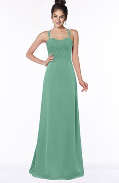 ColsBM Keira Beryl Green Medieval A-line Spaghetti Sleeveless Floor Length Bridesmaid Dresses