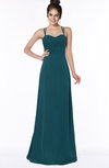 ColsBM Keira Blue Green Medieval A-line Spaghetti Sleeveless Floor Length Bridesmaid Dresses
