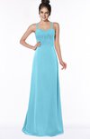 ColsBM Keira Light Blue Medieval A-line Spaghetti Sleeveless Floor Length Bridesmaid Dresses