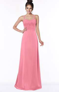 ColsBM Keira Watermelon Medieval A-line Spaghetti Sleeveless Floor Length Bridesmaid Dresses