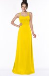 ColsBM Keira Yellow Medieval A-line Spaghetti Sleeveless Floor Length Bridesmaid Dresses