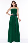 ColsBM Jazlynn Alpine Green Luxury A-line Bateau Zip up Satin Floor Length Bridesmaid Dresses
