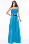 ColsBM Jazlynn Cornflower Blue Luxury A-line Bateau Zip up Satin Floor Length Bridesmaid Dresses
