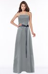 ColsBM Jazlynn Frost Grey Luxury A-line Bateau Zip up Satin Floor Length Bridesmaid Dresses