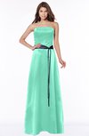 ColsBM Jazlynn Mint Green Luxury A-line Bateau Zip up Satin Floor Length Bridesmaid Dresses