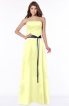 ColsBM Jazlynn Wax Yellow Luxury A-line Bateau Zip up Satin Floor Length Bridesmaid Dresses