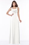 ColsBM Thea Cloud White Elegant Wide Square Sleeveless Half Backless Chiffon Beaded Bridesmaid Dresses