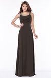ColsBM Thea Fudge Brown Elegant Wide Square Sleeveless Half Backless Chiffon Beaded Bridesmaid Dresses