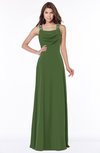 ColsBM Thea Garden Green Elegant Wide Square Sleeveless Half Backless Chiffon Beaded Bridesmaid Dresses