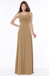 ColsBM Thea Indian Tan Elegant Wide Square Sleeveless Half Backless Chiffon Beaded Bridesmaid Dresses