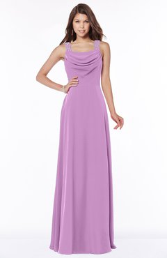 ColsBM Thea Orchid Elegant Wide Square Sleeveless Half Backless Chiffon Beaded Bridesmaid Dresses