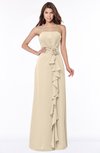 ColsBM Aimee Novelle Peach Antique Bateau Half Backless Chiffon Floor Length Bridesmaid Dresses