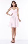 ColsBM Vera Blush Modest A-line Sleeveless Zip up Knee Length Ruching Bridesmaid Dresses