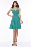 ColsBM Vera Porcelain Modest A-line Sleeveless Zip up Knee Length Ruching Bridesmaid Dresses