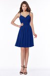 ColsBM Vera Sodalite Blue Modest A-line Sleeveless Zip up Knee Length Ruching Bridesmaid Dresses
