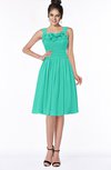 ColsBM Lainey Ceramic Gorgeous A-line Wide Square Sleeveless Chiffon Knee Length Bridesmaid Dresses