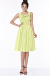 ColsBM Lainey Lime Sherbet Gorgeous A-line Wide Square Sleeveless Chiffon Knee Length Bridesmaid Dresses
