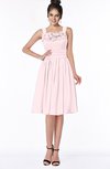 ColsBM Lainey Petal Pink Gorgeous A-line Wide Square Sleeveless Chiffon Knee Length Bridesmaid Dresses