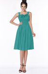 ColsBM Lainey Porcelain Gorgeous A-line Wide Square Sleeveless Chiffon Knee Length Bridesmaid Dresses