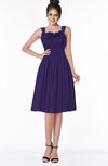 ColsBM Lainey Royal Purple Gorgeous A-line Wide Square Sleeveless Chiffon Knee Length Bridesmaid Dresses