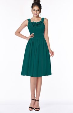 ColsBM Lainey Shaded Spruce Gorgeous A-line Wide Square Sleeveless Chiffon Knee Length Bridesmaid Dresses