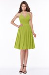 ColsBM Raine Green Oasis Traditional Halter Sleeveless Chiffon Knee Length Bridesmaid Dresses
